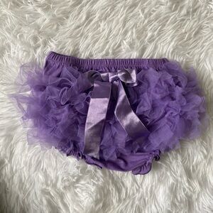 Purple Tulle Skirt with Satin Bow